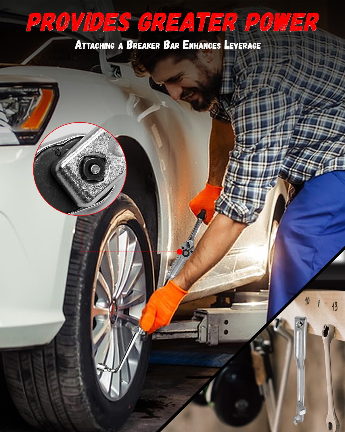 QuickWOLF Wrench Extender Tool made of durable alloy steel for long-lasting performance.