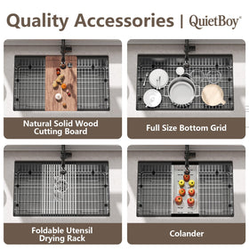 QuietBoy sink features a noise-reducing design for a calmer kitchen.