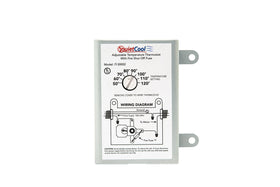 Quietcool attic fan thermostat with adjustable control for precise temperature management.