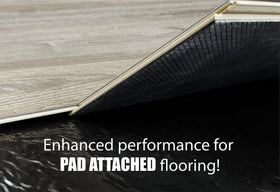QuietWalk LV underlayment with moisture protection guards floors from spills.