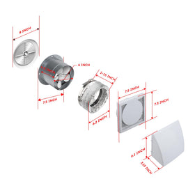 Quini 512M adjustable duct assembly adapts to wall thickness for a perfect fit.