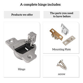 Quini Blum 110 hinge back, easy-install concept with screwdriver-ready fitting.