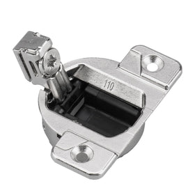 Quini Blum 110 hinge back, front view, durable cabinet doors.