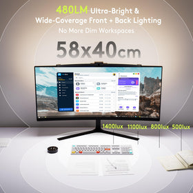 Quntis auto-dim sensor adjusts brightness to ambient light for hands-free comfort.