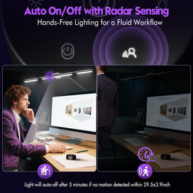 Quntis lamp features radar sensor for hands-free on/off.