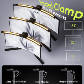 Quntis anti-glare eye-care bar reduces reflections during long work sessions.