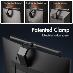 Quntis monitor light bar auto-dimming sensor adapts to ambient light.
