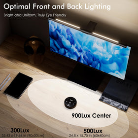 Quntis monitor light bar curved monitor clip enables secure mounting.