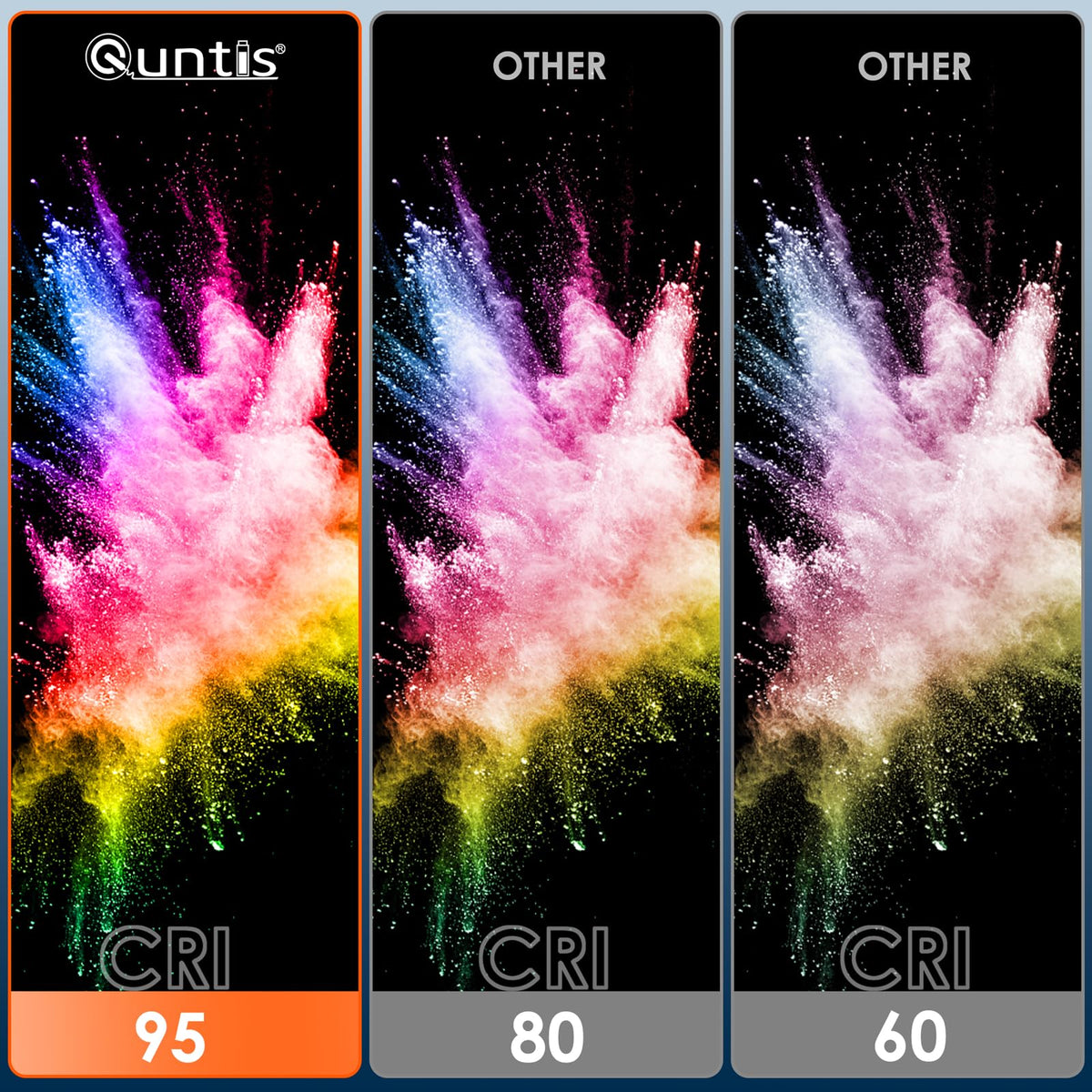 Quntis stepless dimming offers precise brightness control for any task.