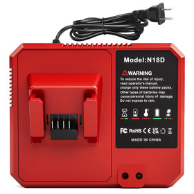 QuasuHaven N18C charger with USB-C and Milwaukee battery front view for on site power