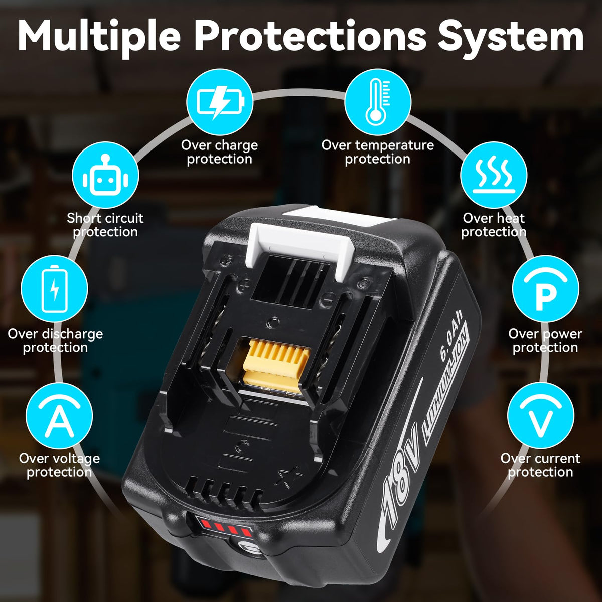 Qustbaty battery pack in use during DIY project with cordless drill
