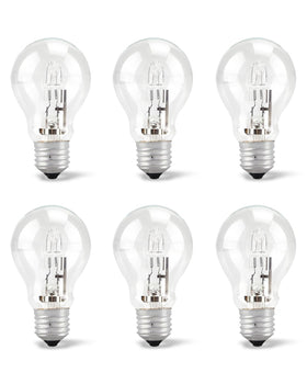 Quwfesudy 43W A19 halogen bulb in clear glass for energy-saving replacement