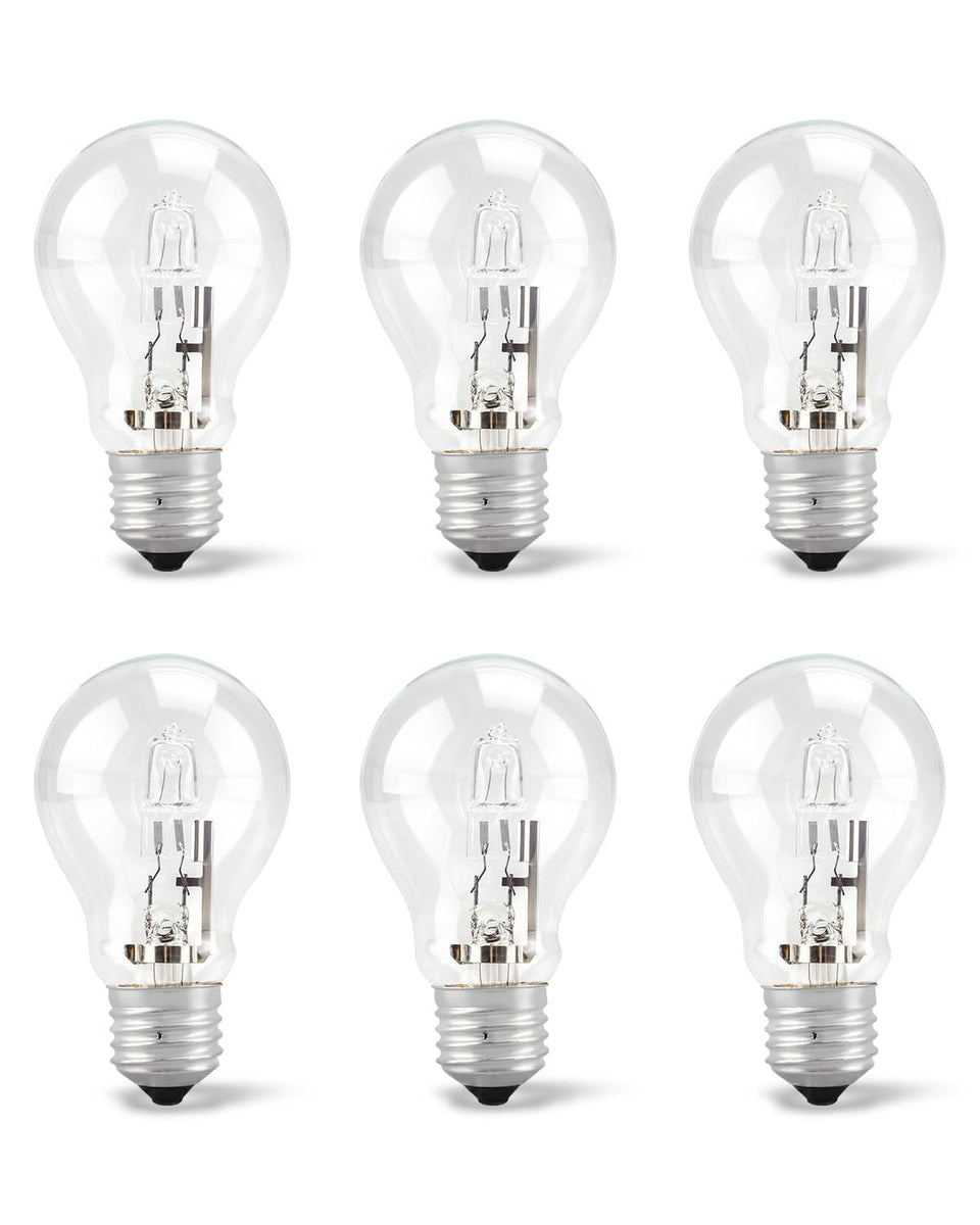Quwfesudy 43W A19 halogen bulb in clear glass for energy-saving replacement