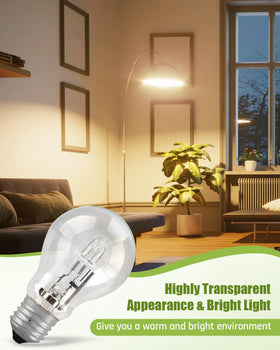 Quwfesudy 43W halogen bulb with E26 socket for easy swap
