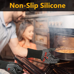 QUWIN BBQ gloves aramid-layer highlight durable heat protection during grilling.