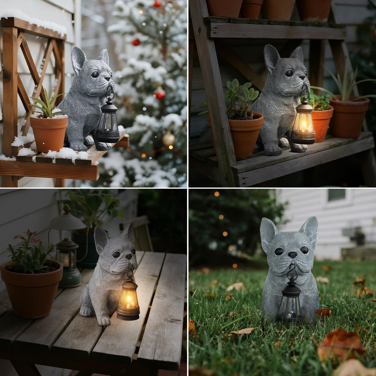 Qwifyu gift-ready garden decor dog for housewarmings.