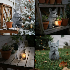 Qwifyu gift-ready garden decor dog for housewarmings.
