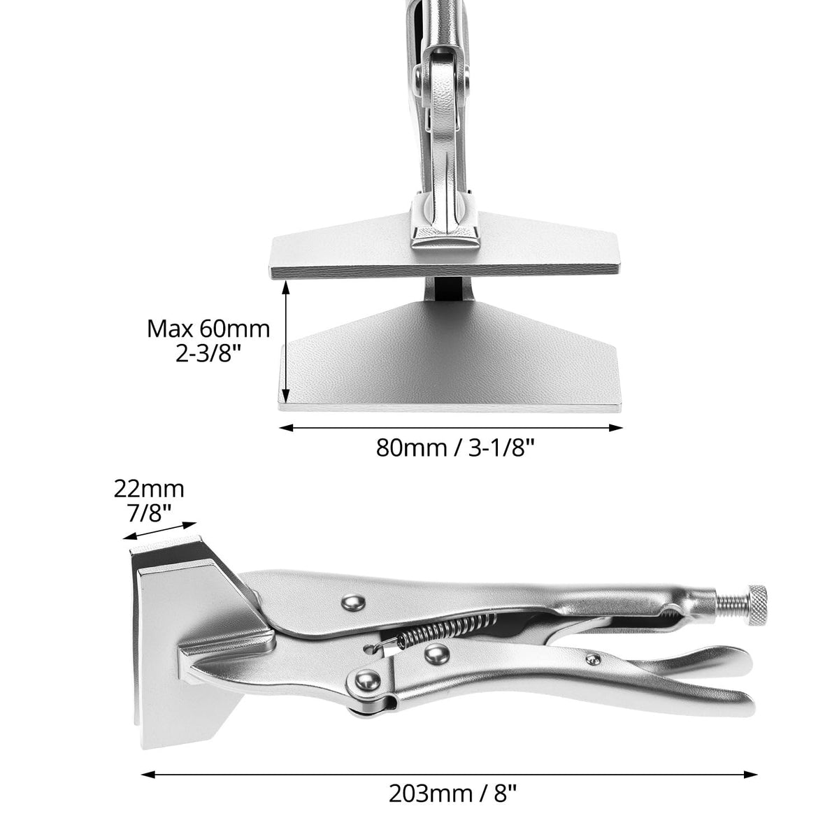 QWORK 2-pack locking clamps illustrate paired tools for repetitive tasks.