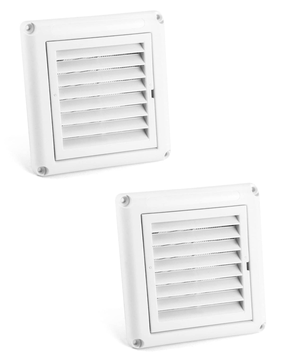 QWORK Air Vent ABS Louver Grille Cover close-up highlighting durable ABS and built-in fly screen.