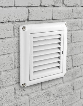 Wall-mount installation supports both intake and exhaust for fresh indoor air.
