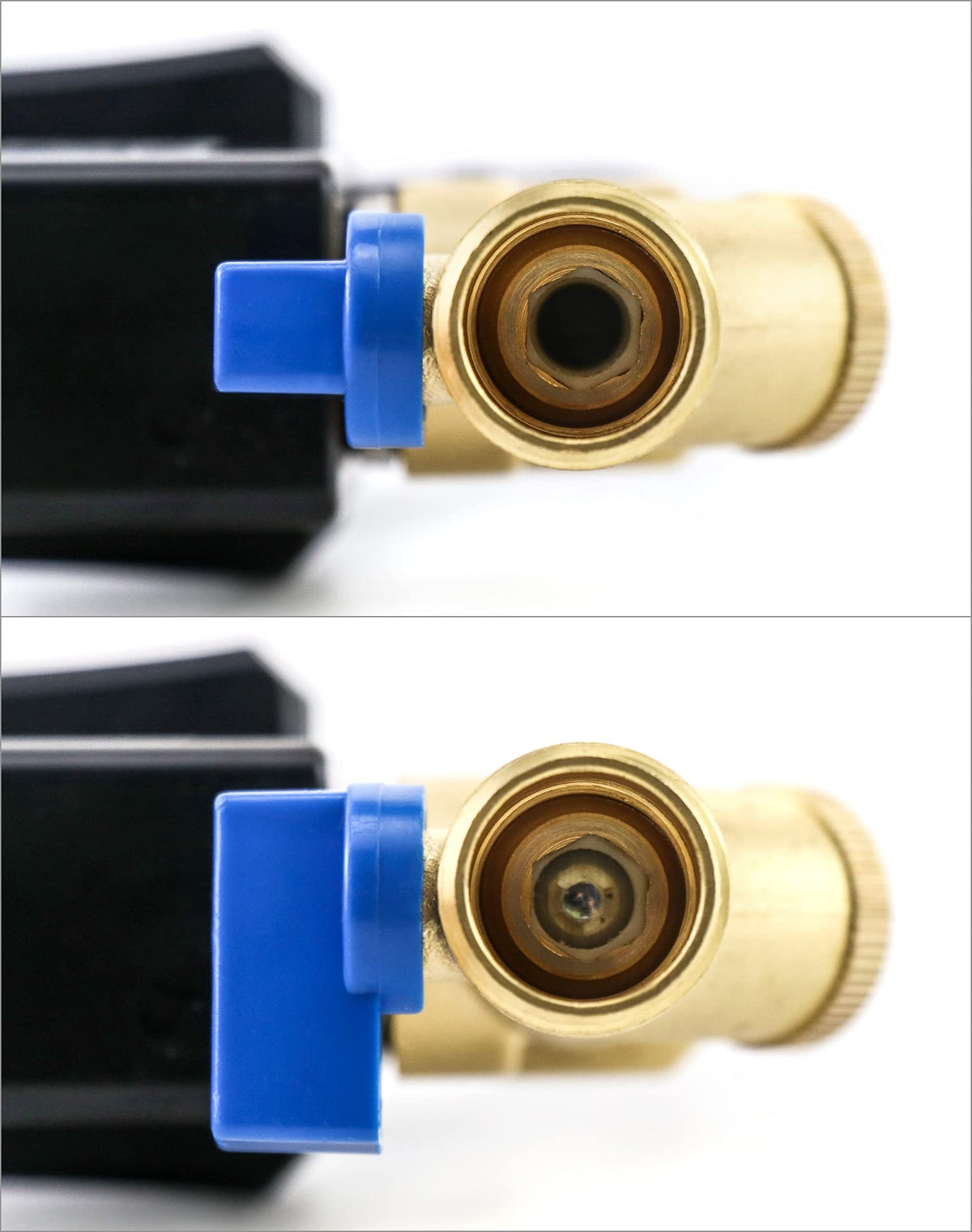 QWORK ball valve filter detail emphasizing filtration before drainage.