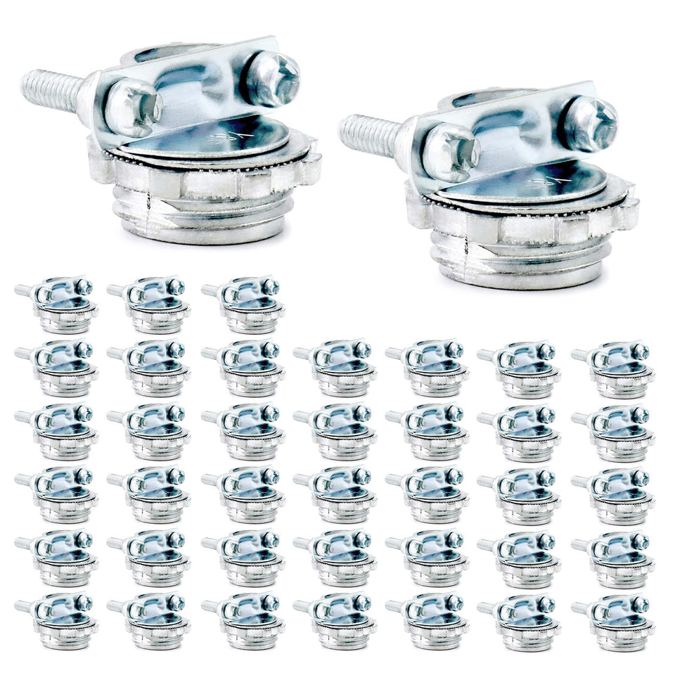 QWORK half-inch clamp cable connector close-up for durable, rust-resistant connections
