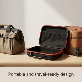 Carrying handle on the QWORK case allows easy transport on job sites.