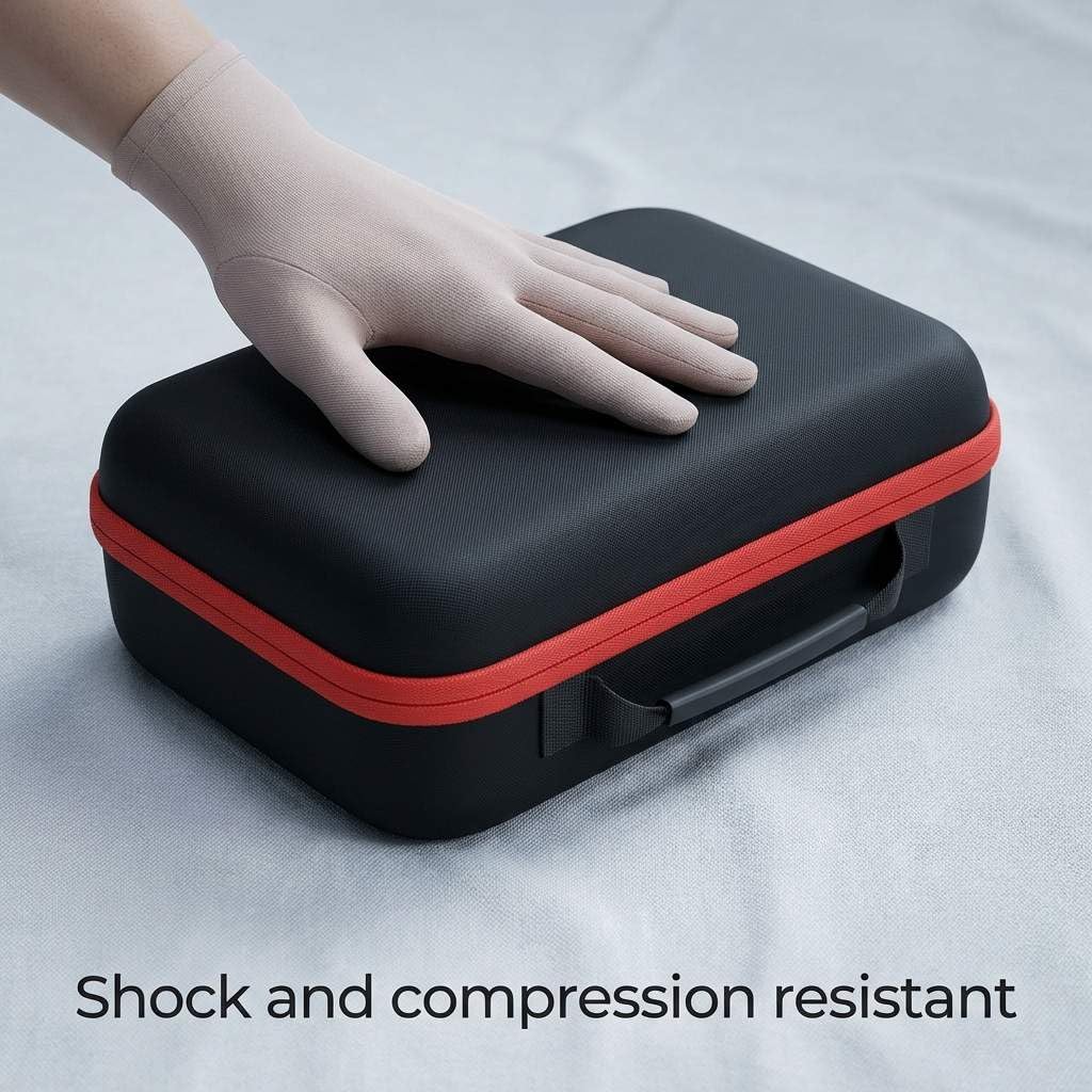 Compact dimensions of 33×22.5×9 cm fit in bags and shelves.