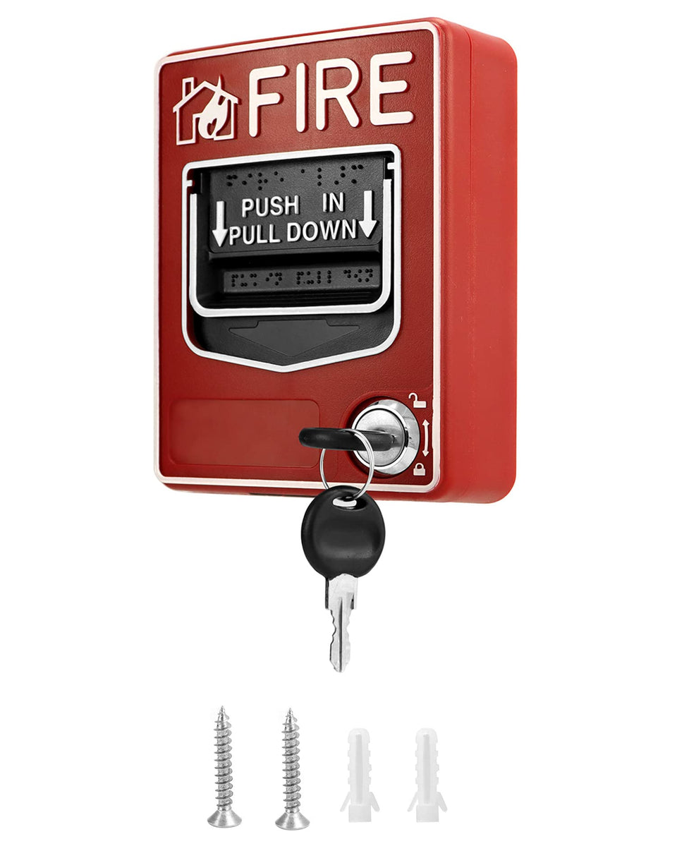QWORK dual-action fire alarm call point front view for quick hallway access.