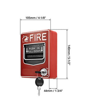 QWORK dual-action fire alarm call point installation kit with keys and mounting hardware.