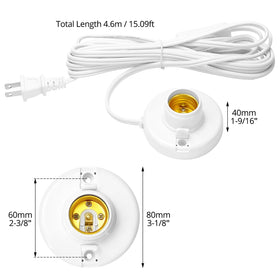 QWORK E26/E27 compatibility for standard bulbs.