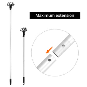 QWORK eight-finger grip with silicone strip ensures secure bulb handling.