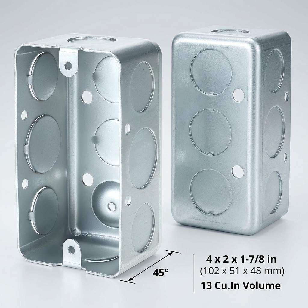 QWORK electrical box 12-pack 1-7/8 inch depth fits space.