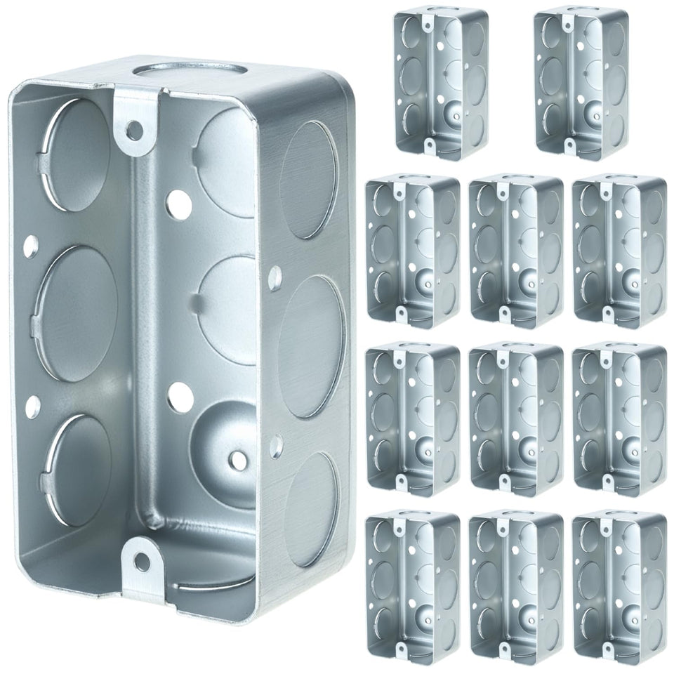 QWORK electrical box 12-pack front view supports quick surface mounting.