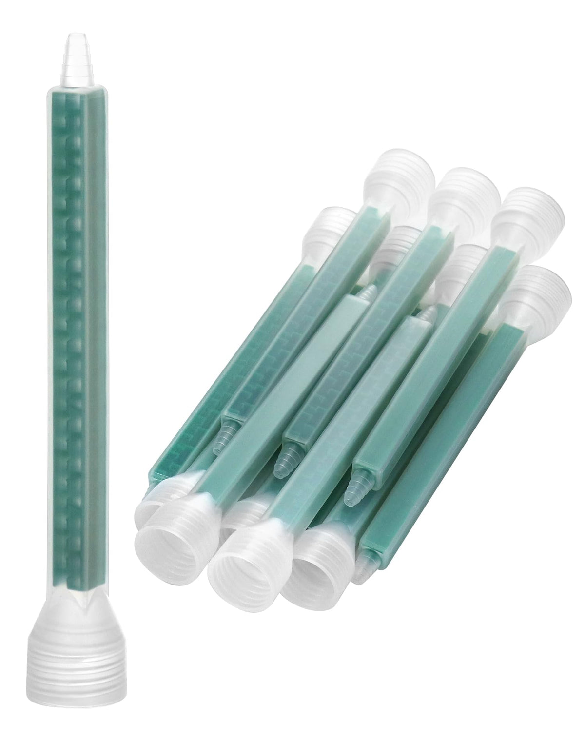 QWORK epoxy mixing nozzle 20-pack closeup shows precise blending for clean pours.