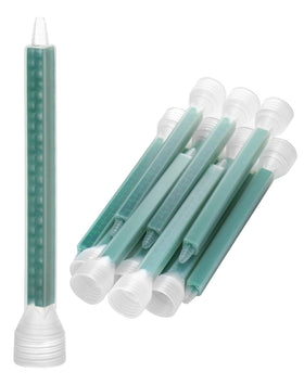 QWORK epoxy mixing nozzle 20-pack closeup shows precise blending for clean pours.