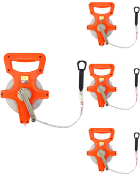 QWORK four pack tape measures for professionals and DIY projects