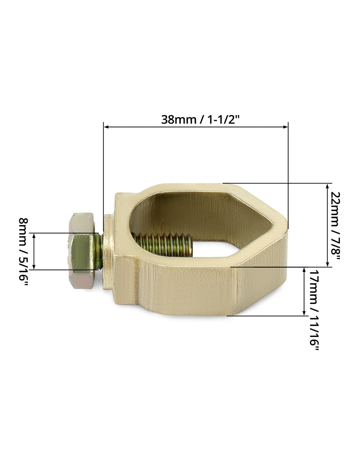 QWORK direct burial rated clamp maintains alignment and contact.