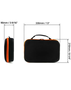 QWORK hard storage case oxford cloth exterior shields against water splashes.