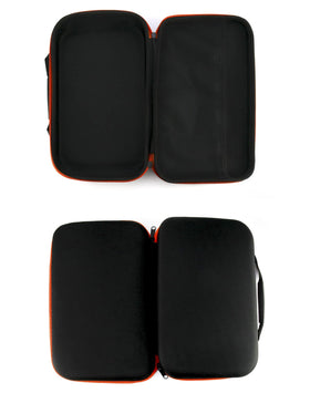 QWORK hard storage case classic zipper design enables quick opening.