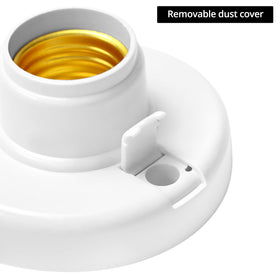 QWORK lamp holder supports up to 60W for versatile lighting.