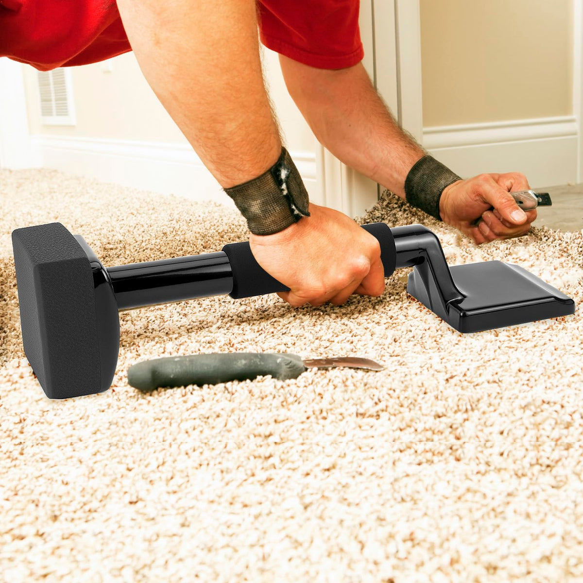 QWORK lightweight aluminum and steel body for easy handling
