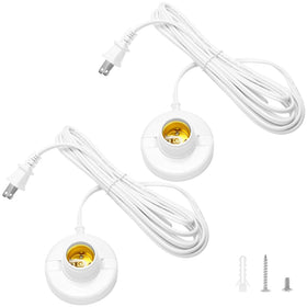 QWORK plug-in lamp holder with on/off switch for simple control.