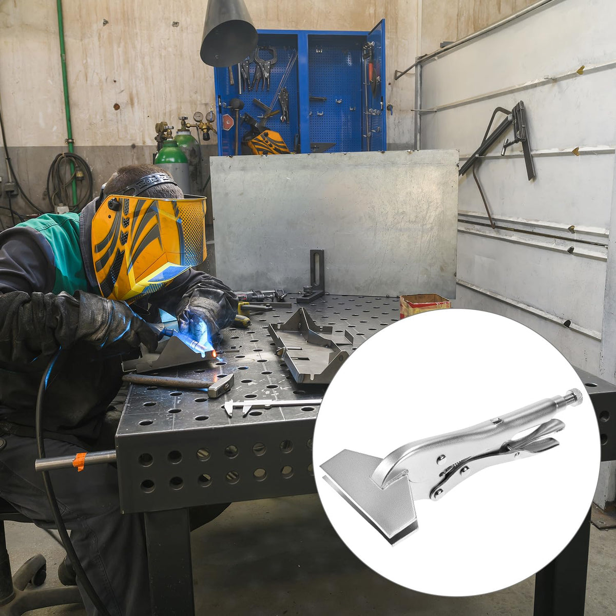 QWORK professional-use clamp ready for repeated fastening tasks.