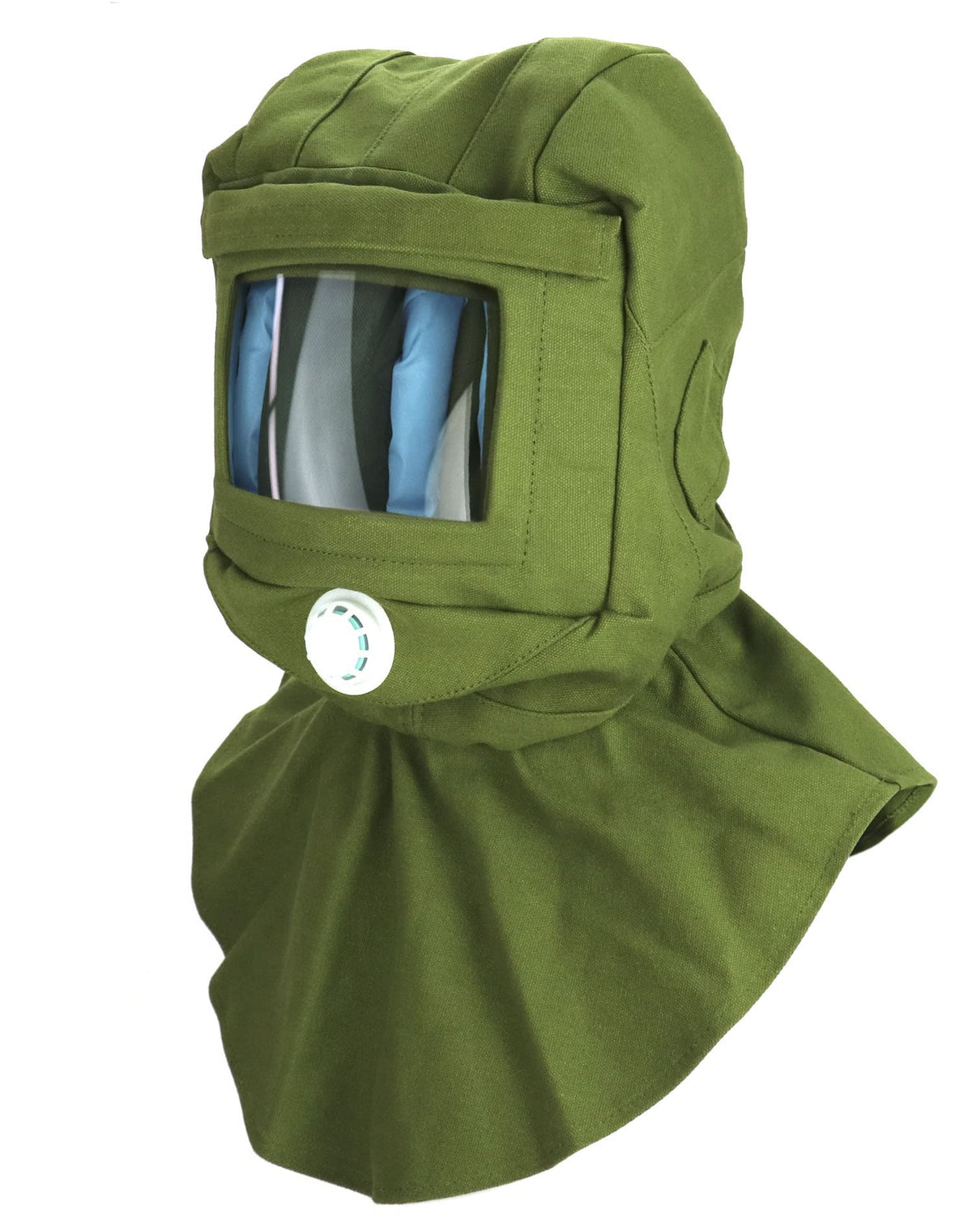 QWORK hood cap ventilation design green promotes breathable airflow and comfort.
