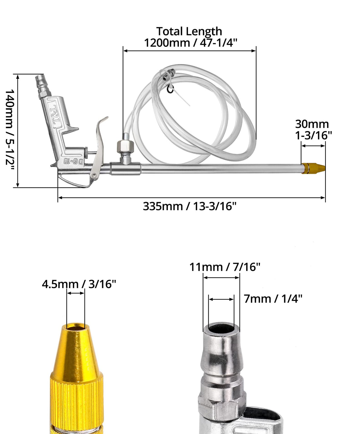 Two-pack of QWORK spray guns provides value for multiple workstations.