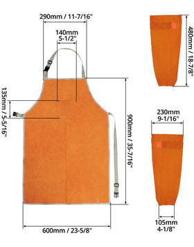 QWORK durable cowhide apron delivers wear resistance for DIY and metalwork.