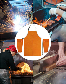 QWORK welding sleeves flame-resistant sleeves provide arm protection while spattering.
