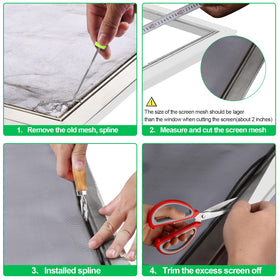 QWR patio screen assembly kit suitable for porch and balcony screens