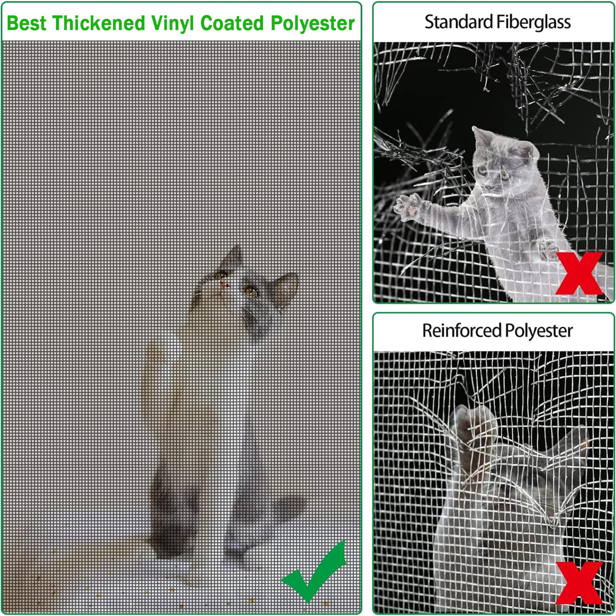 QWR tear-resistant mesh resists claws and keeps screens intact